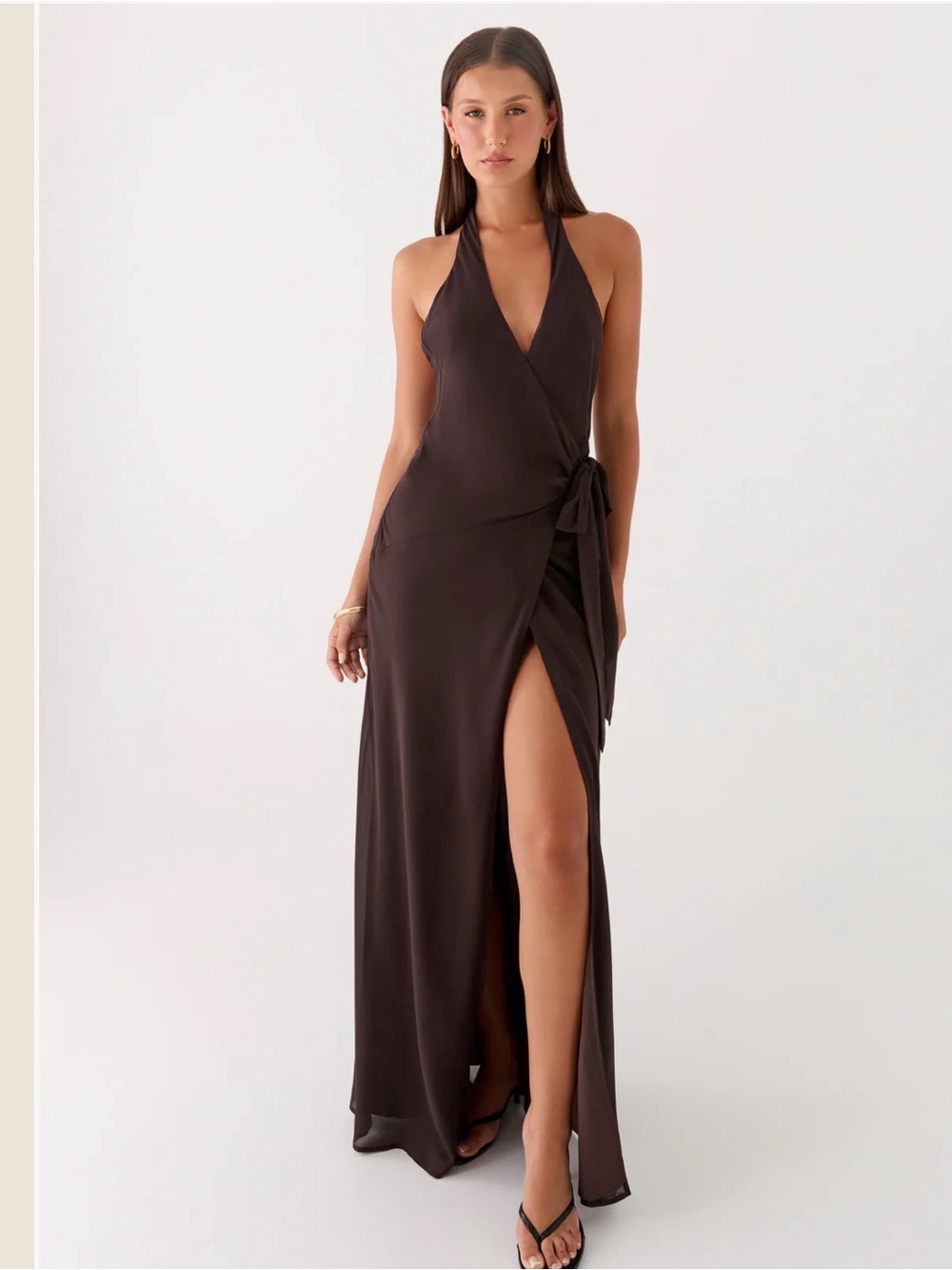 NWT So Chic Maxi Dress · Cool Chocolate size 6